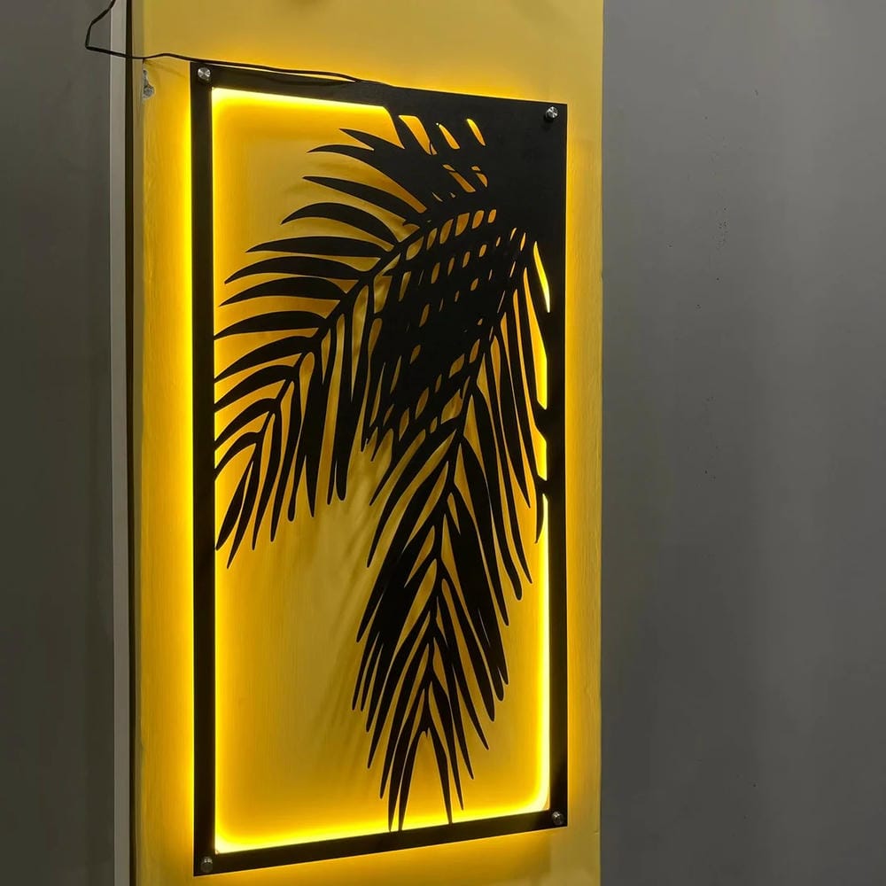 Wall Decor Tree Art With Neon Light