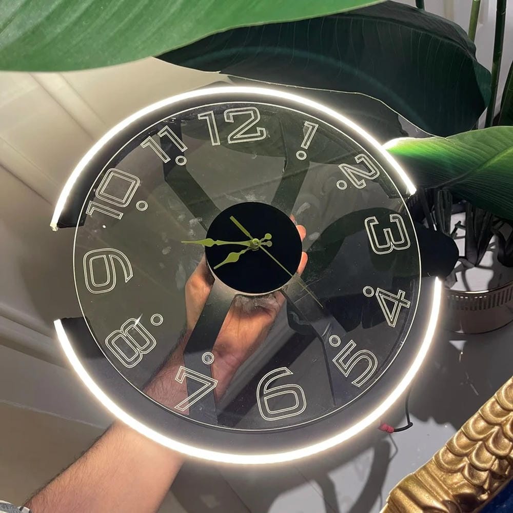 Modern Style Neon X Clock Ambient Light