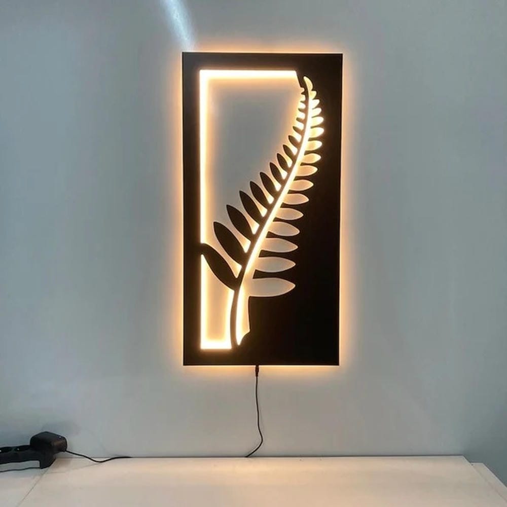 Wall Decor Tree Art With Neon Light