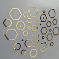 Acrylic Wall Decor Mirrors Hexa Rings