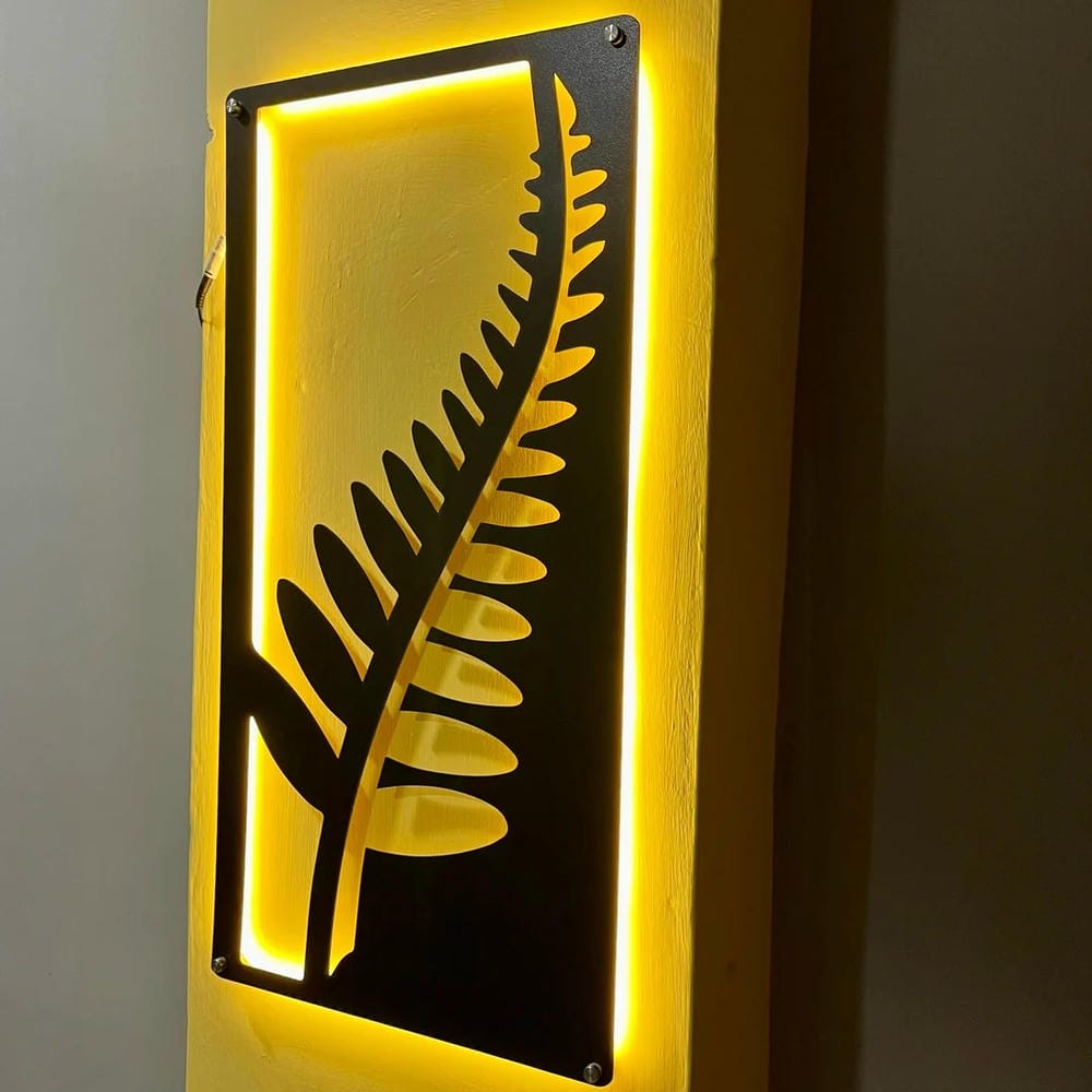 Wall Decor Tree Art With Neon Light